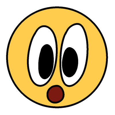 a surprised emoji yellow face.